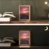 Windmolen - Zonsondergang - Landschap Light Box met kabel (Tafellamp) klein -sfeer3