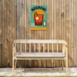 Cocktail - Negroni - Art - Sinaasappel Tuinposter op houten frame 2 cm dik klein -sfeer4