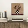 Minimalistisch - Vaas - Bloemen - Bruin plexiglas 5mm klein -sfeer1