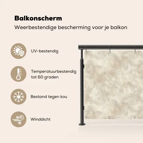 Beige - Reliëfstructuur - Natuursteen Balkonbeschermer Duitsland klein 596 -specs_NL