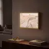 Marmer - Roze - Rosé Light Box met batterij (Wandlamp) middel -sfeer1