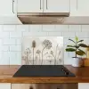 Bloemen - Waterverf - Stilleven - Bruin - Vintage keuken achterwand spatscherm klein -sfeer2