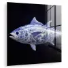 Porselein - Tonijn - Delfts - Blauw plexiglas 5mm klein -zzzproduct_nieuw