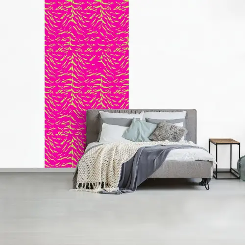 Neon - Groen - Roze - Tijger fotobehang vinyl groot 64 -slaapkamer