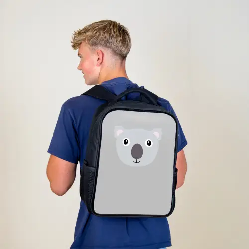 Dierenportret - Koala - grijs Rugzak - Zwart middel -sfeer8