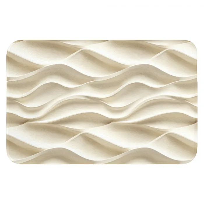 Lijnen - Golvend - Crème Badmat klein 997 -3d
