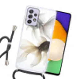 Goudvissen - Modern - Wit Hoesje Samsung Galaxy A52 5G met koord klein -sfeer1