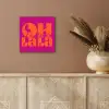 Oh la la - Roze - Oranje - Gestapelde letters aluminium wit klein -sfeer4