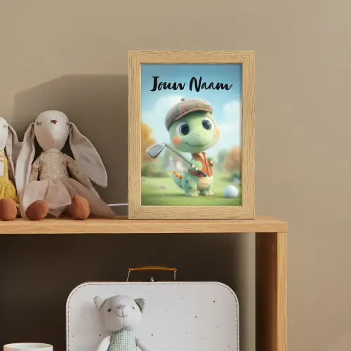 Golf - Dino - Groen Light Box met kabel (Kinderlampje) klein -sfeer2_kind