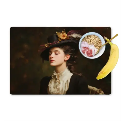 Vrouw - Victoriaans - Portret Placemat vinyl groot -zzzproduct_Kitchenyeah-website