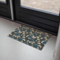 Botanisch - Bloemen - Blauw Deurmat klein 898 -sfeer2