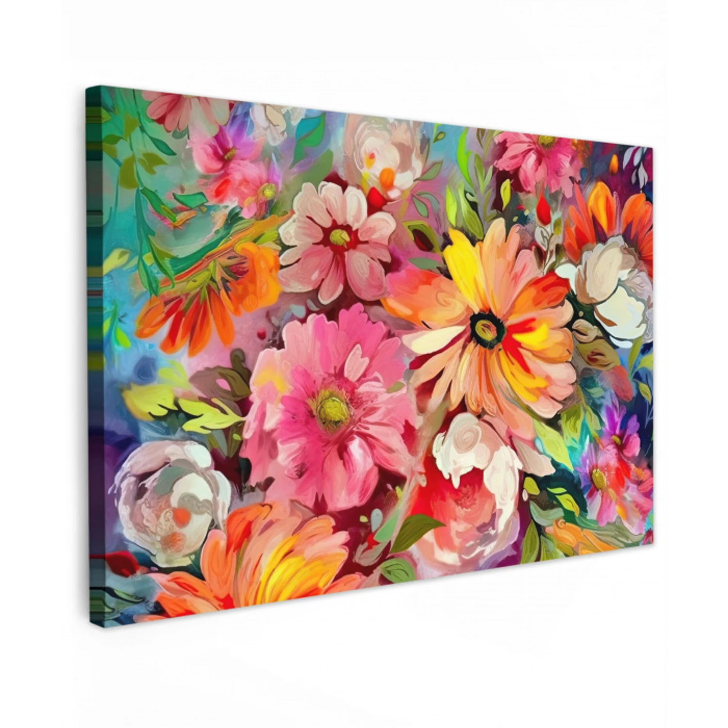 Bloemen - Kunst - Schilderij - Botanisch canvas 2cm klein -z3d
