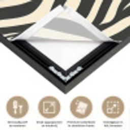 Zebra - Print - Klassiek - Zwart Textielframe zwart klein 947 -USP_feed_closeupNL