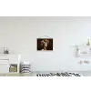 Portret - Vrouw - Bloemen textielposter latten blank klein -kinderkamer
