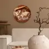 Wereldkaart - Koekjesdeeg - Warme baksfeer Wandcirkel plexiglas klein -sfeer1