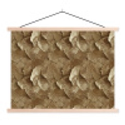 Organisch - Patroon - Bladeren - Goud textielposter latten blank klein 122 -3d