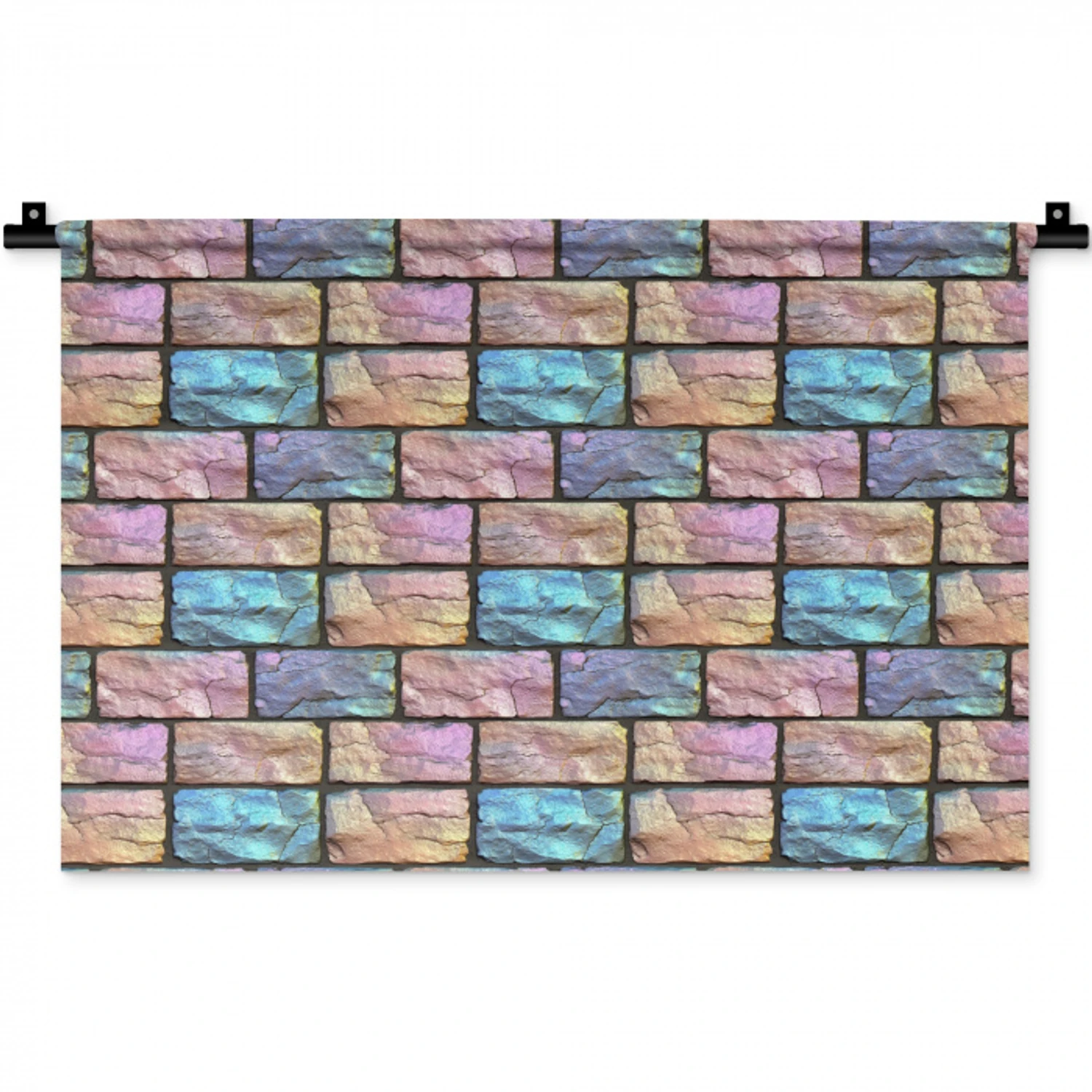 Parelmoerig - Bakstenen - Muur Wandkleed katoen klein 269 -zz3d