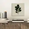 Eikenbladeren - Beige - Groen - Golvende randen aluminium wit klein -sfeer1