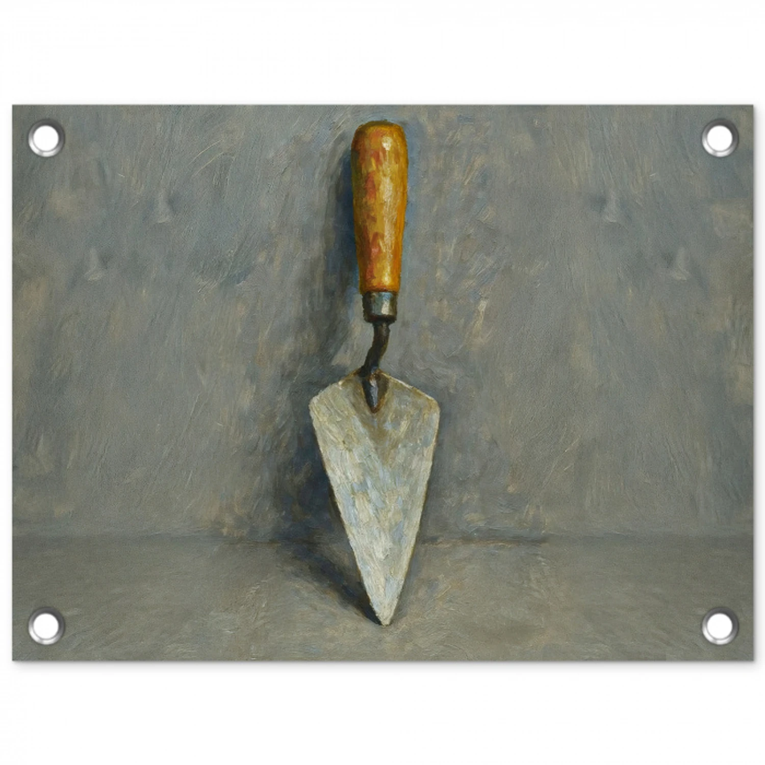 Troffel - Verf - Gereedschap tuinposter los doek klein -3d