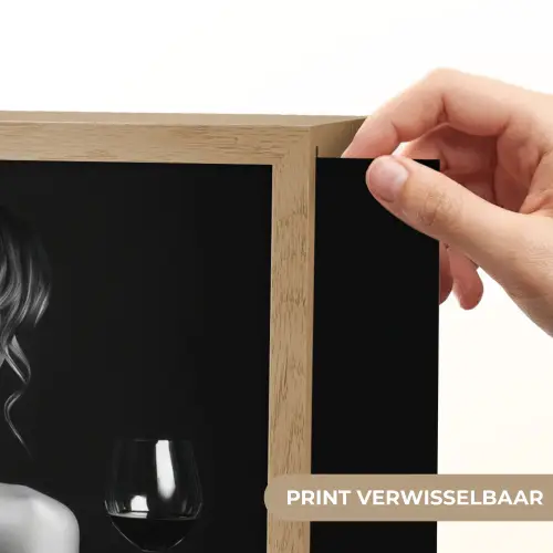 Wijn - Vrouw - Neon - Quote Light Box met batterij (Wandlamp) middel -USP_websiteprintNL