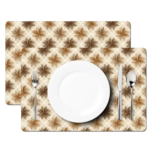 Geografisch - Patroon - Bruin Placemat vinyl groot 368 -zzsfeer2_Kitchenyeah-website