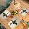 Golven - Penseelstreken - Beige - Minimalistisch Placemat vinyl groot -zzsfeer5_Kitchenyeah-website