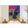 Olifant - Kleurrijk - Lucht - Abstract fotobehang vinyl groot -bed