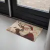 Kerstman - Rendier - Kerst - Christmas Deurmat klein -sfeer2