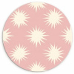 Zonnen - Patroon - Roze Wandcirkel kunststof plaat 5mm dik klein 188 -3d