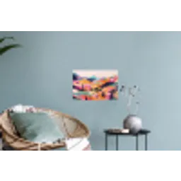 Golvende heuvels - Abstracte planten - Dromerig Muursticker klein -plant