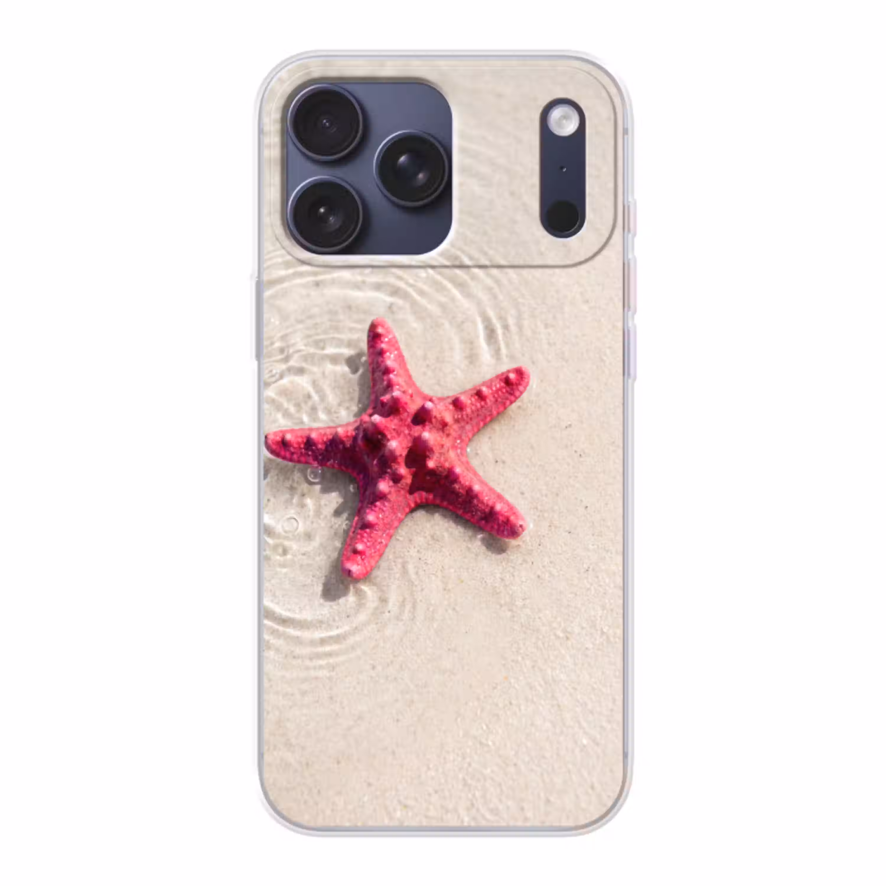 Zeeleven - Zeester - Strand - Roze - Water Telefoonhoesje iPhone 17 Pro Max klein -3d