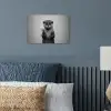 Otter - Wc-borstel - Bril - Zwart - Wit poster papier klein -sfeer2