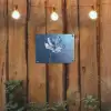 Blauw - Bloem - Glazen - Sierlijk tuinposter los doek klein -sfeer1