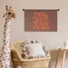 Yes girl you can - Oranje - Bruin Wandkleed katoen klein -wsfeer5_kind