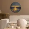 Gouden Reflectie op Water Akoestische PET Vilt - Rond klein -sfeer1