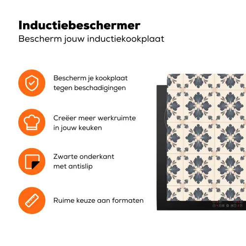 Bladvorm - Klassiek - Kleurrijk Inductie beschermer vinyl 3mm klein 276 -zzzzzzz-td-ups