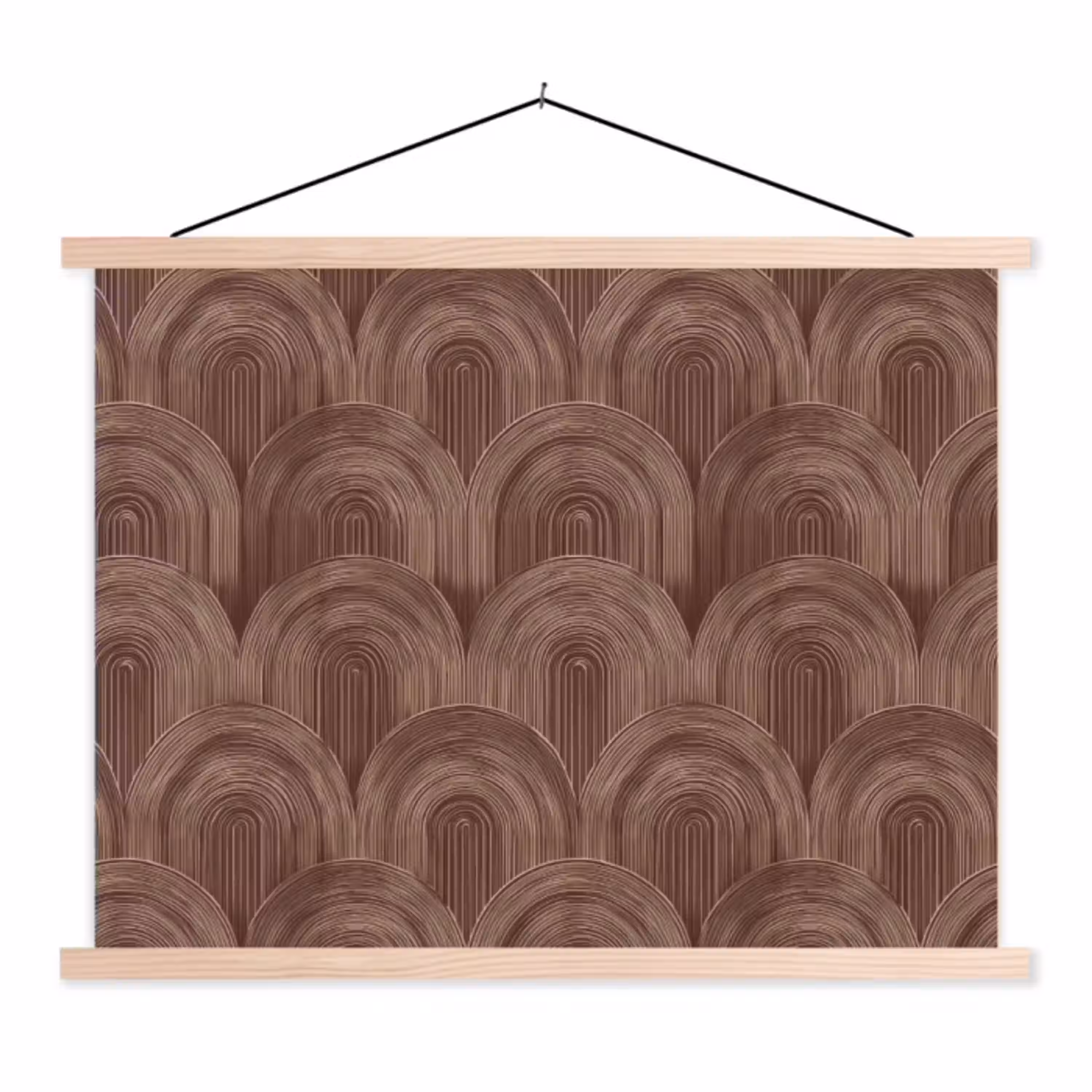 Ritmisch - Effect - Bruin textielposter latten blank klein 122 -3d