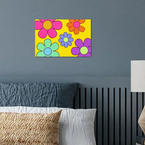 Bloemen - Illustratie - Kleurrijk poster papier klein -sfeer2