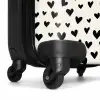 Valentijn harten patroon zwart NBS - Handbagage koffer - Kinderen Unisex middel -wiel