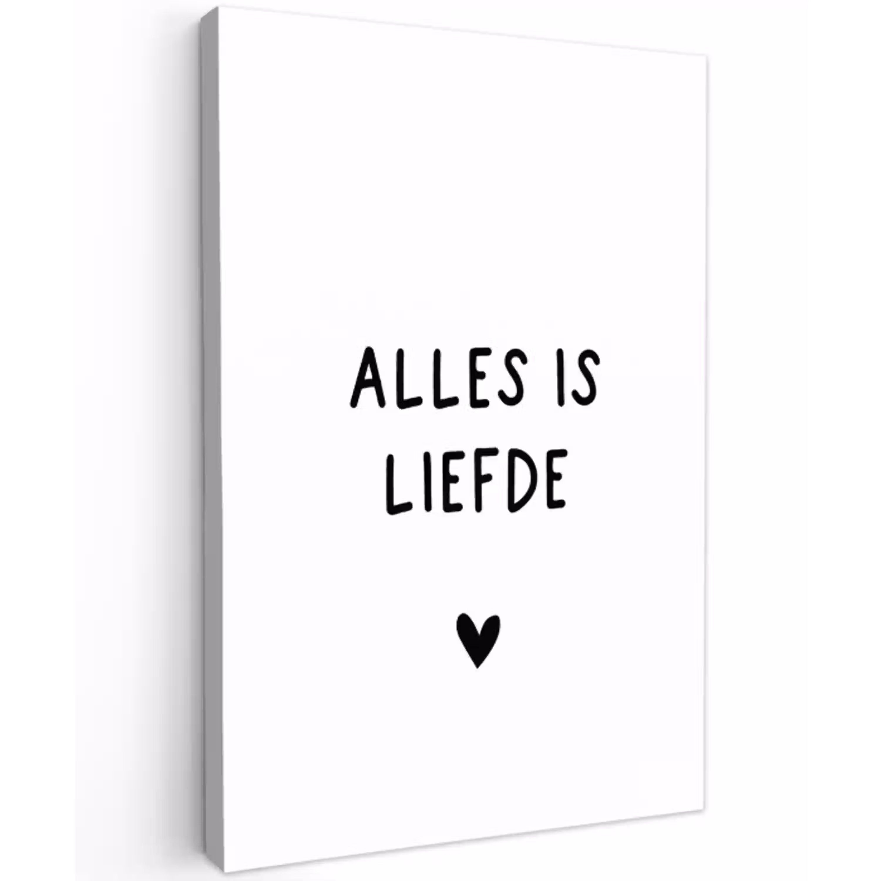 Spreuken - Alles is liefde - Quotes - Bløf Tuinposter op houten frame 2 cm dik klein -3d