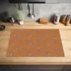 Oranje - Sierlijk - Bloemen Inductie beschermer vinyl 3mm klein 276 -sfeer5