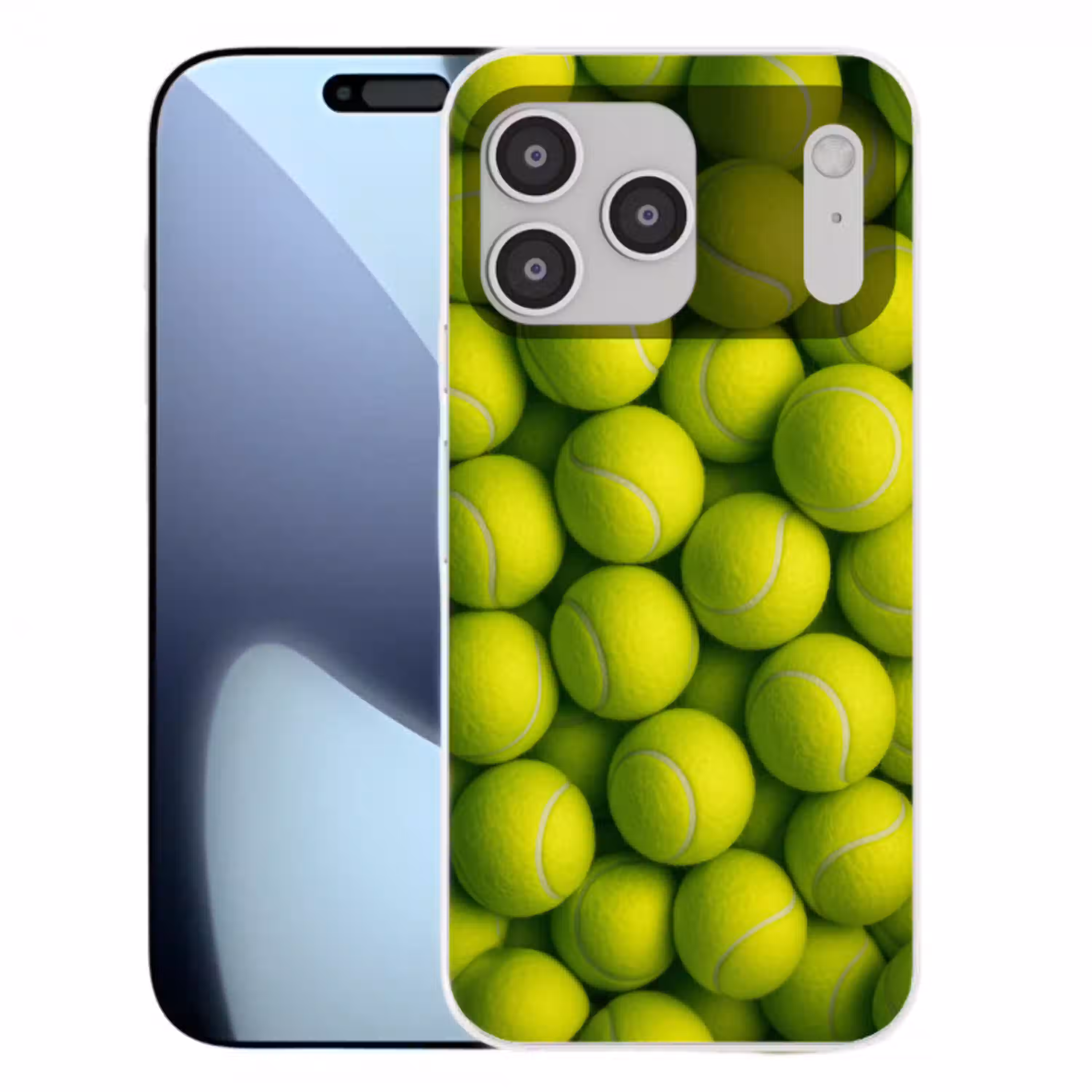 Tennisballen - Bal - Geel Telefoonhoesje iPhone 17 Pro Max klein -3d
