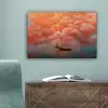 Zee - Boot - Wolken - Oranje canvas 2cm klein -sfeer4