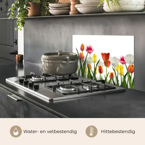 Bloemen - Tulpen - Kleurrijk keuken achterwand spatscherm klein -usp_NL