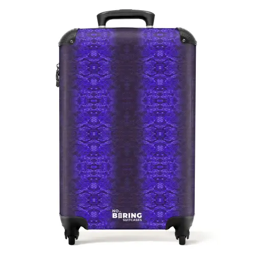 Paars blauw slangenhuid met symmetrische schubstructuur NBS - Handbagage koffer - Volwassenen Unisex middel -productfoto_recht