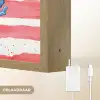 Koraal - Verfstructuur - Rood - Blauw Light Box met batterij (Wandlamp) middel -USP_websiteoplaadbaarNL