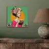 Retro - Vrouw - Stad - Zon aluminium wit klein -sfeer2