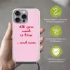 Moeder - Love - Tekst - Rood Hoesje iPhone 16 Pro Max met koord klein -sfeer2_NL
