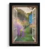 Doorkijk - Bloemen - Raam - Natuur fotolijst zwart zonder passe partout klein -3d