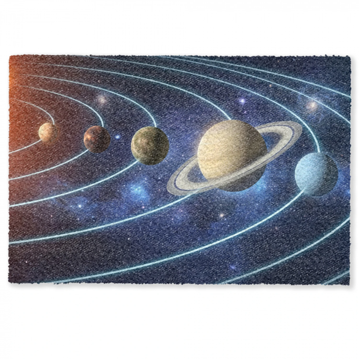 Ruimte - Zonnestelsel - Blauw Deurmat klein -zkaufland3d